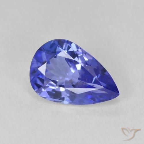 Tanzanita Azul Violeta Profundo Natural 1.83ct, Formato de pêra, VVS