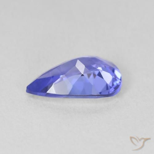 Tanzanita Azul Violeta Profundo Natural 1.83ct, Formato de pêra, VVS