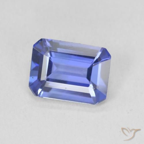 Tanzanita azul natural 1,52ct, corte esmeralda, VVS-VS