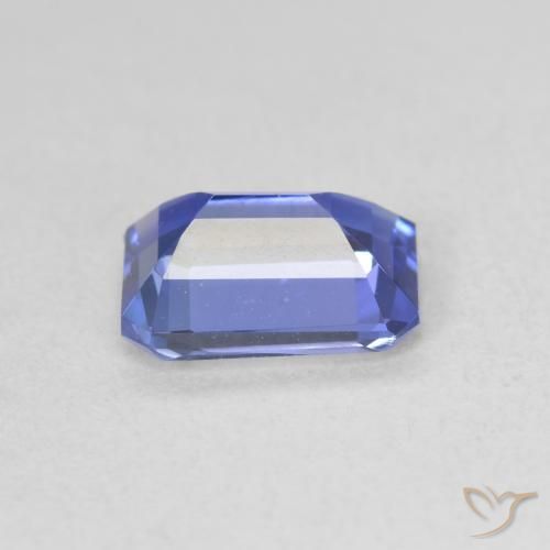 Tanzanita azul natural 1,52ct, corte esmeralda, VVS-VS