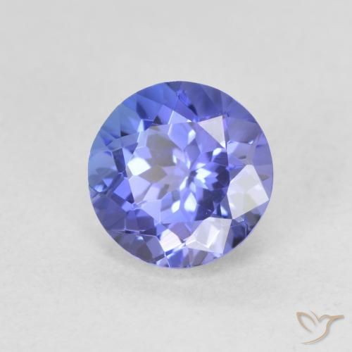 Tanzanita Azul Violeta Intenso Natural 1.42ct, Redondo, VVS
