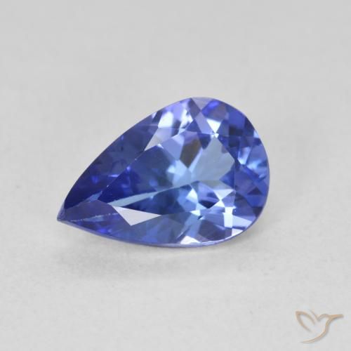 1.36ct Natural Azul Violeta Profundo Tanzanita, Formato de pêra, VVS