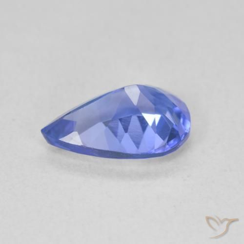 Tanzanita Azul Violeta Profundo Natural 1.36ct, Formato de pêra, VVS