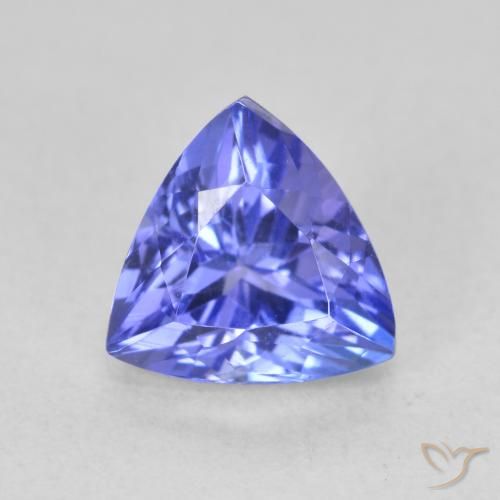 Tanzanita azul natural 1,53ct, trillion, VVS