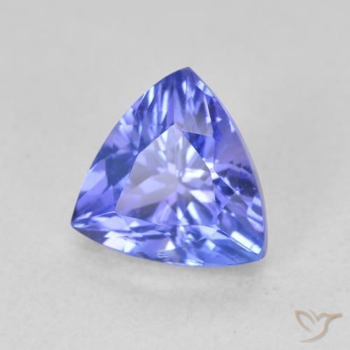 Tanzanita azul natural 1,53ct, trillion, VVS