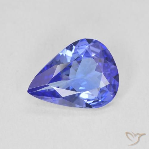 1.73ct Natural Azul Violeta Profundo Tanzanita, Formato de pêra, VVS