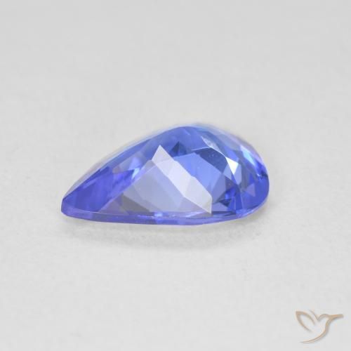 Tanzanita Azul Violeta Profundo Natural 1.73ct, Formato de pêra, VVS