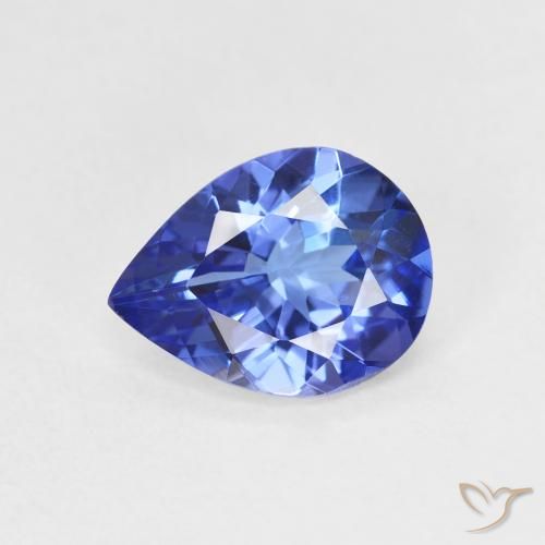 1.53ct Natural Azul Violeta Profundo Tanzanita, Formato de pêra, VVS