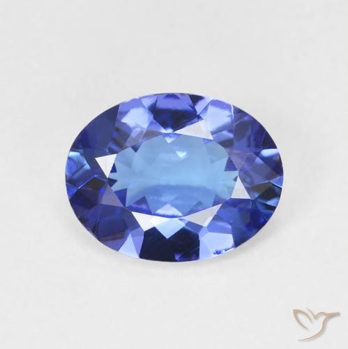 1.66ct Natural Azul marinho médio Tanzanita, oval, VVS