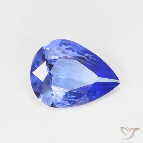 1.33ct Natural azul intenso Tanzanita, Formato de pêra, VVS
