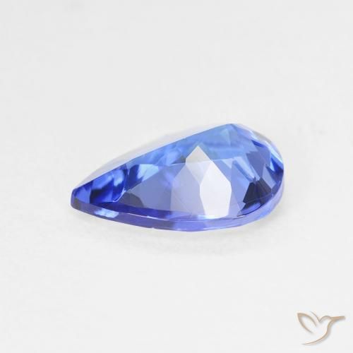 Tanzanita azul intenso Natural 1.33ct, Formato de pêra, VVS
