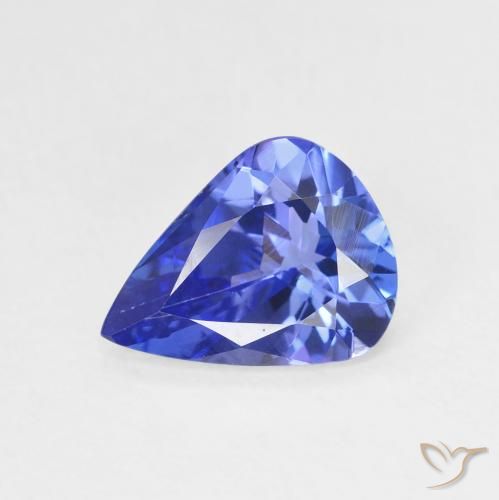 1.51ct Natural Azul Violeta Profundo Tanzanita, Formato de pêra, VVS