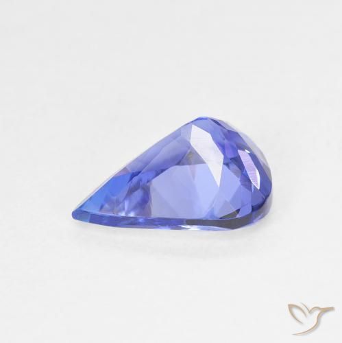 Tanzanita Azul Violeta Profundo Natural 1.51ct, Formato de pêra, VVS