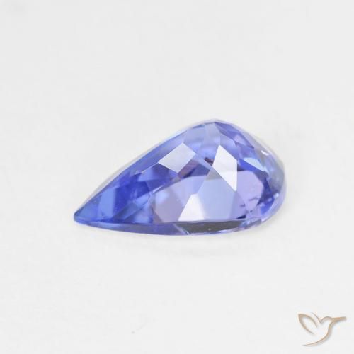 Tanzanita Azul Violeta Profundo Natural 1.31ct, Formato de pêra, VVS