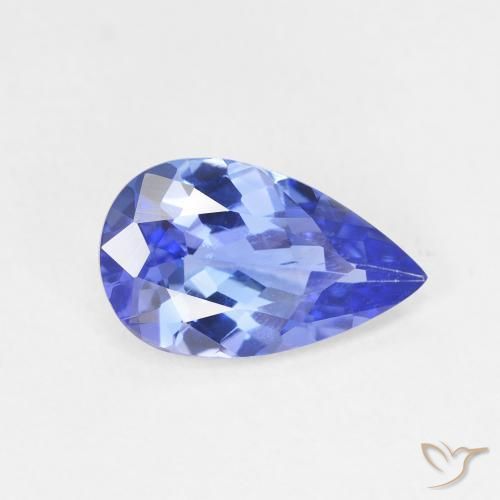 Tanzanita Azul Violeta Profundo Natural 1.75ct, Formato de pêra, VS