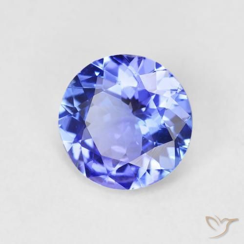 Tanzanita azul intenso Natural 1.69ct, Redondo, VVS-VS