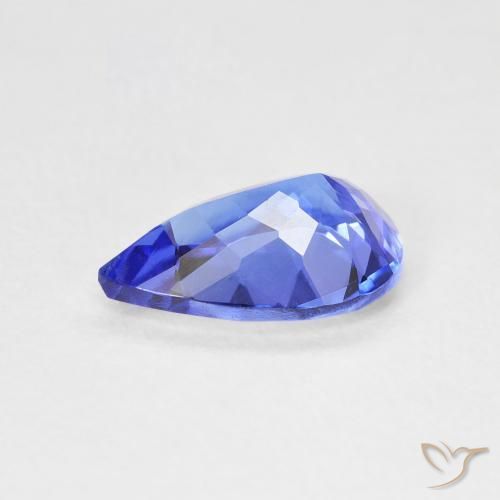 Tanzanita azul vivo Natural 1.77ct, Formato de pêra, VVS