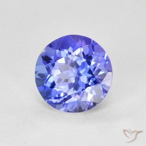 Tanzanita Azul Violeta Intenso Natural 1.56ct, Redondo, VVS-VS
