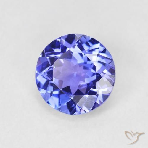 Tanzanita Violeta Azul Natural 1.32ct, Redondo, VVS-VS