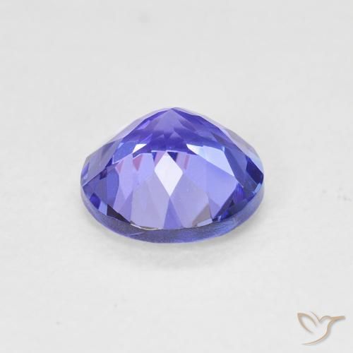Tanzanita Violeta Azul Natural 1.32ct, Redondo, VVS-VS
