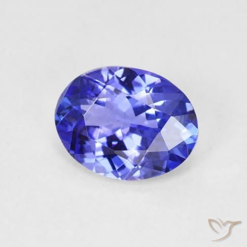 Tanzanita azul natural 1,73ct, corte oval, VVS