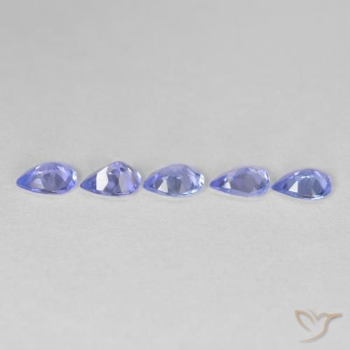 Pedras preciosas de Tanzanita Azul profundo natural de 1.43 ct, Formato de pêra, VVS-VS
