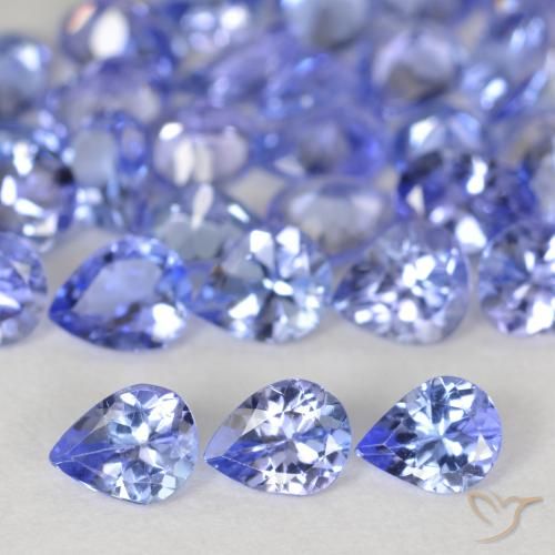 8.59ctw Natural Roxo Elétrico Azul Tanzanita, Formato de pêra, VS