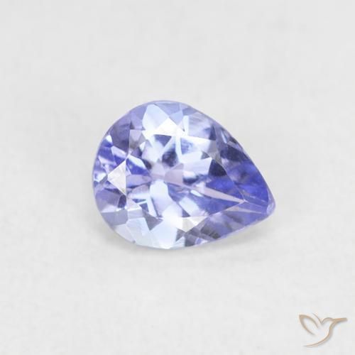 Tanzanita Violeta Azul Natural 0.35ct, Formato de pêra, VVS-VS