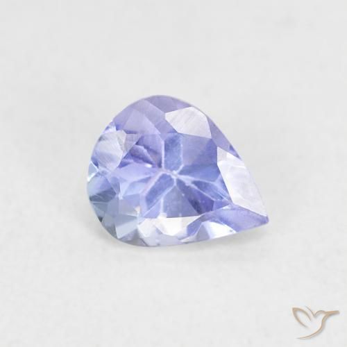 Tanzanita Violeta Azul Natural 0.38ct, Formato de pêra, VVS-VS