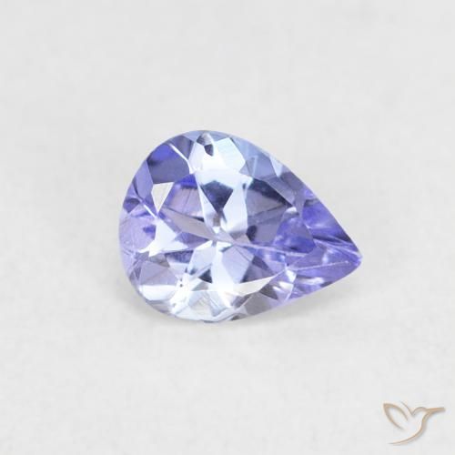 Tanzanita Violeta Azul Natural 0.35ct, Formato de pêra, VVS-VS