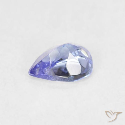 Tanzanita Violeta Azul Natural 0.35ct, Formato de pêra, VVS-VS