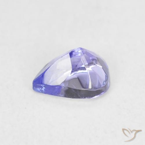 Tanzanita Violeta Azul Natural 0.41ct, Formato de pêra, VVS-VS