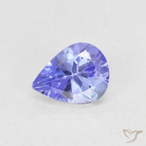 0.41ct Natural Violeta Azul Tanzanita, Formato de pêra, VVS-VS