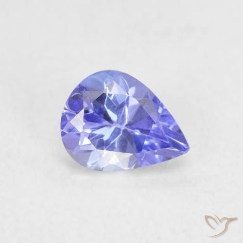 Tanzanita Violeta Azul Natural 0.41ct, Formato de pêra, VVS-VS