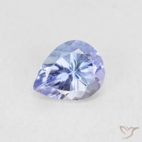 0.36ct Natural Pastel Azul Tanzanita, Formato de pêra, VVS-VS