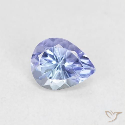 Tanzanita Pastel Azul Natural 0.36ct, Formato de pêra, VVS-VS