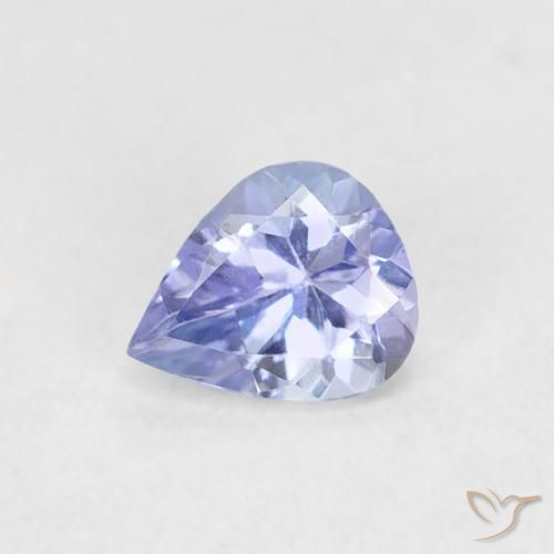 0.37ct Natural Pastel Azul Tanzanita, Formato de pêra, VVS-VS