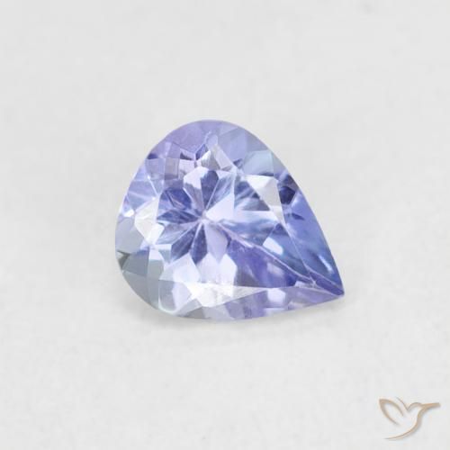 Tanzanita Pastel Azul Natural 0.37ct, Formato de pêra, VVS-VS
