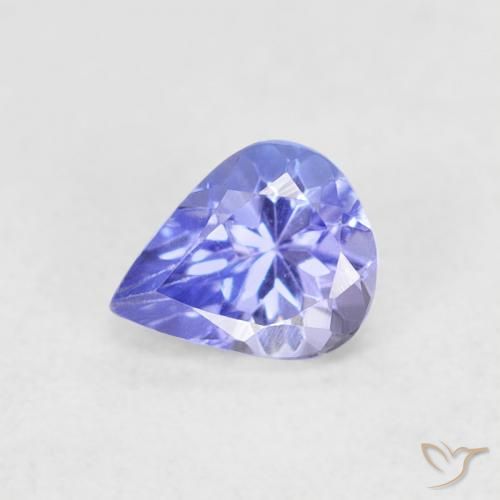 0.42ct Natural Violeta Azul Tanzanita, Formato de pêra, VVS-VS