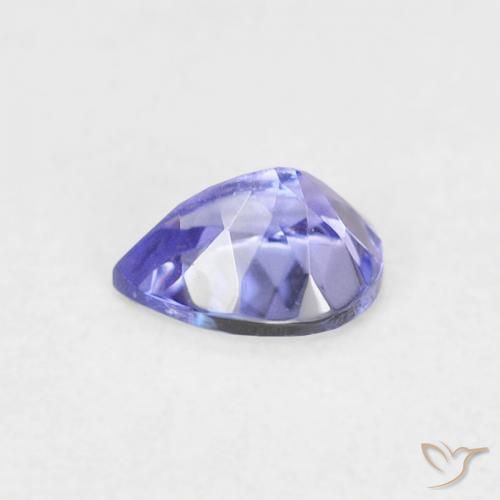Tanzanita Azul elétrico Natural 0.36ct, Formato de pêra, VVS-VS