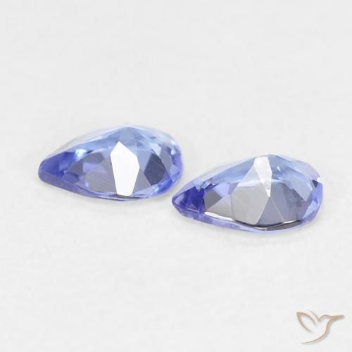 Pedras preciosas de Tanzanita azul intenso natural de 0.53 ct, Formato de pêra, VS