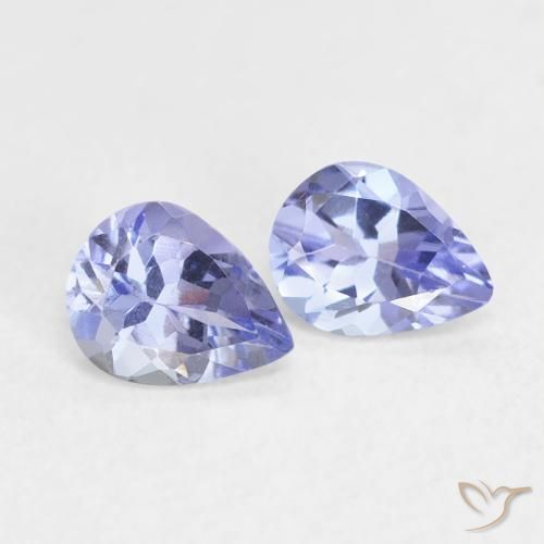 Pedras preciosas de Tanzanita azul intenso natural de 0.63 ct, Formato de pêra, VVS-VS