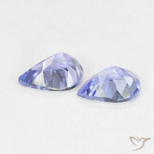 Pedras preciosas de Tanzanita azul intenso natural de 0.63 ct, Formato de pêra, VVS-VS