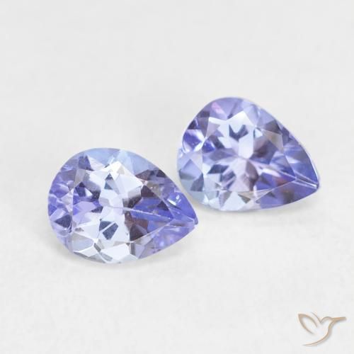 Pedras preciosas de Tanzanita Violeta Azul natural de 0.70 ct, Formato de pêra, VVS-VS