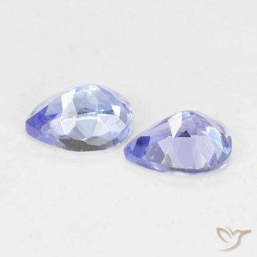 Pedras preciosas de Tanzanita Violeta Azul natural de 0.70 ct, Formato de pêra, VVS-VS