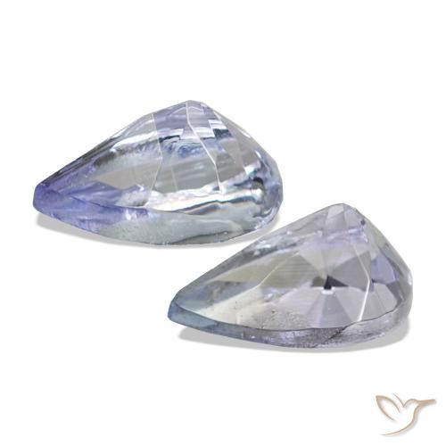 Pedras preciosas de Tanzanita Azul prateado natural de 0.55 ct, Formato de pêra, VVS-VS