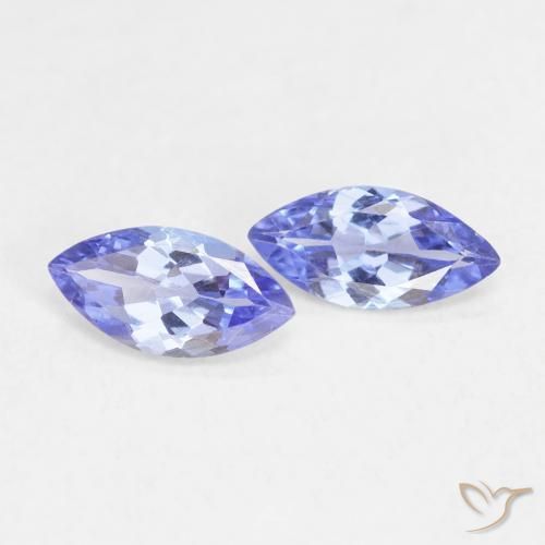 Pedras preciosas de Tanzanita Violeta Azul natural de 0.71 ct, Marquesa, VVS-VS