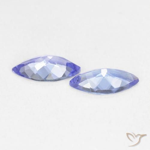 Pedras preciosas de Tanzanita Violeta Azul natural de 0.71 ct, Marquesa, VVS-VS
