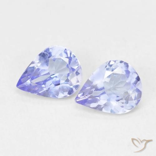 0.65ctw Natural Violeta Azul Tanzanita, Formato de pêra, VVS-VS