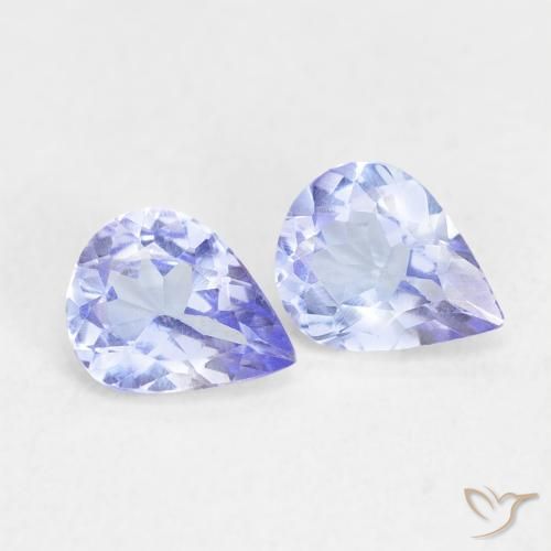 Pedras preciosas de Tanzanita Violeta Azul natural de 0.65 ct, Formato de pêra, VVS-VS